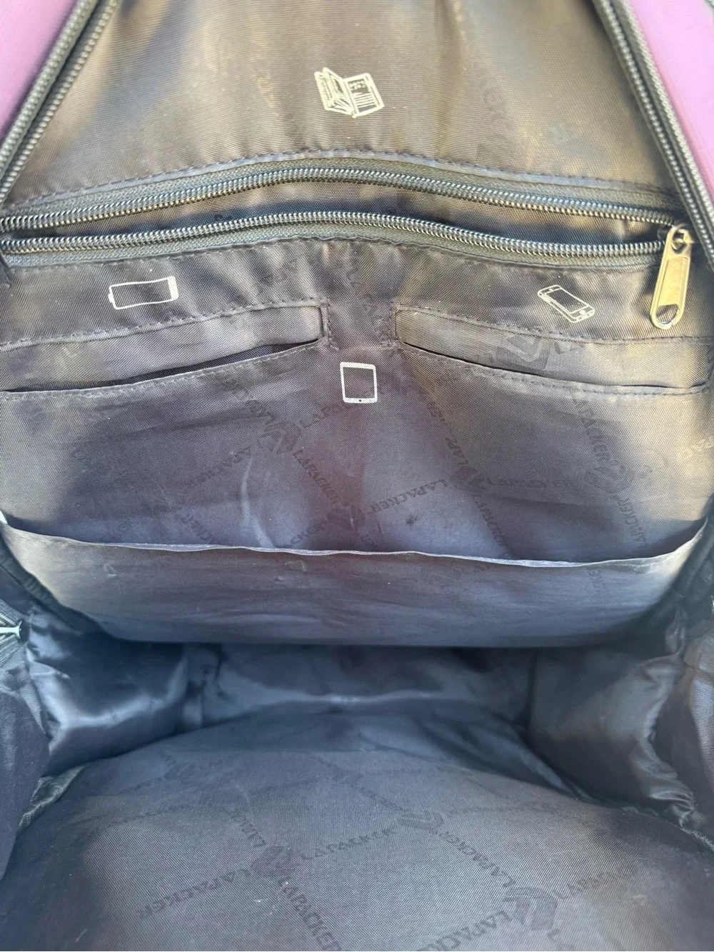 Purple   Backpack with USB Charging Port